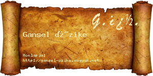 Gansel Őzike névjegykártya